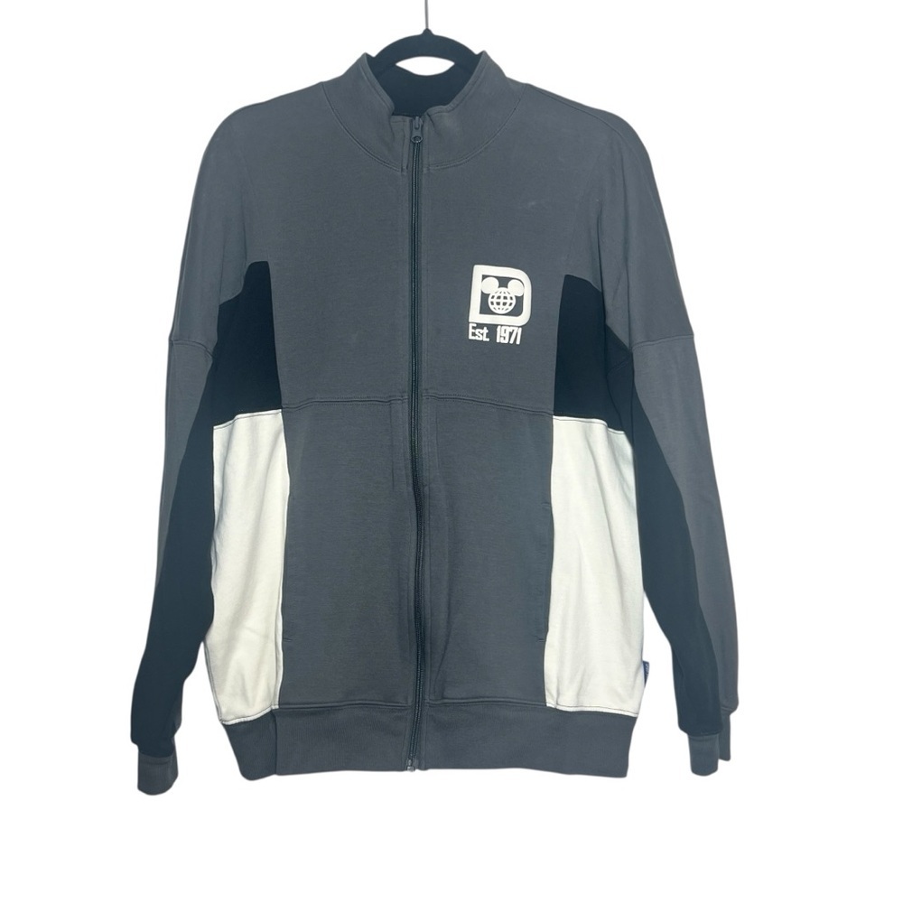 Walt Disney World Spirit Jersey Zip Up Track Jacket Size Small Unisex Adult Gray